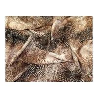 Animal Print Sheer Polyester Chiffon Dress Fabric Brown