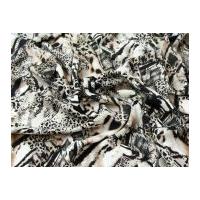 Animal Print Collage Peachskin Dress Fabric Gold