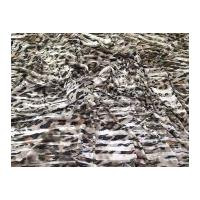 Animal Print Stripe Print Stretch Jersey Dress Fabric Brown & Beige