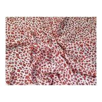 Animal Print Polyester Chiffon Dress Fabric Red