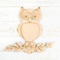 Anna Marie Designs MDF Owl with Branches Plaque 399735