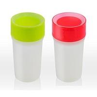 Anyway Up Lite Cup 2 PACK 12 Months 360° degree drinking Toddler Baby Red + Green
