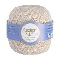 Anchor Aida 6 Ply Crochet Yarn Cream Ticket 20