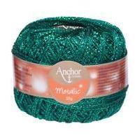 anchor artiste metallic green yarn 25g