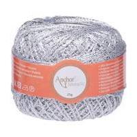 anchor artiste metallic silver yarn 25g