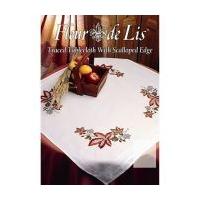 Anchor Fleur De Lis Autumn Traced Tablecloth Embroidery Kit