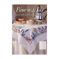 Anchor Fleur De Lis Spring Flower Traced Tablecloth Embroidery Kit