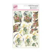 anitas spring birds foiled decoupage set a4