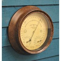 antique rust effect barometer thermometer by smart garden