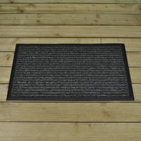 Anthracite Striped Rubber Backed Doormat by Smart Solar
