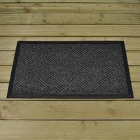Anthracite Patterned Rubber Backed Doormat by Smart Solar
