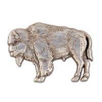 Antique Silver Plated Buffalo Left Concho
