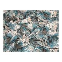 animal print soft polyester dress fabric turquoise