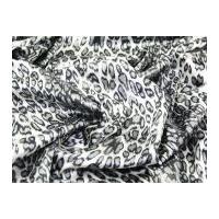 Animal Print Silky Satin Dress Fabric Grey