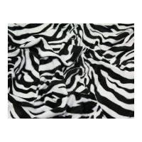 Animal Print Polyester Velboa Fabric Zebra