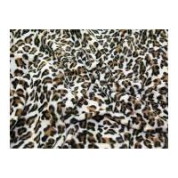 Animal Print Polyester Velboa Fabric Snow Leopard