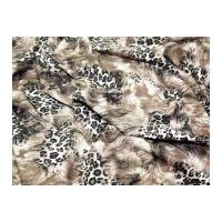 Animal Print Scuba Bodycon Stretch Jersey Dress Fabric Brown