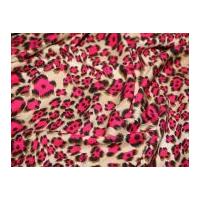 Animal Print Viscose Dress Fabric Lipstick Pink