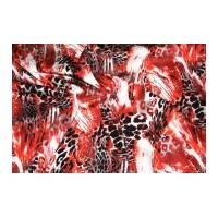 Animal Print Stretch Cotton Spanish Dress Fabric Red