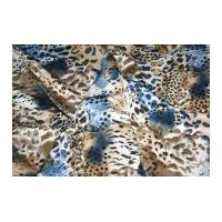 Animal Print Stretch Cotton Spanish Dress Fabric Blue