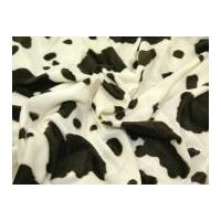 Animal Print Polyester Velboa Fabric Brown/White Cow