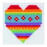 Anchor 1st Cross Stitch Kit For Children & Beginners Heart 10cm