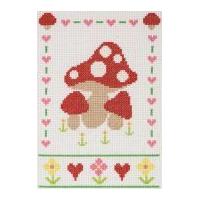 Anchor Cross Stitch Kit Mushrooms 23cm x 16cm