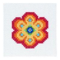 Anchor 1st Cross Stitch Kit For Children & Beginners Flower 10cm