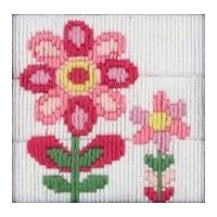 Anchor 1st Long Stitch Kit For Children & Beginners Flowers 10cm