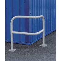 ANGLED CORNER SAFETY BARRIER ON BASE PLATES - H1200XL800XW800MM - GALVANISED ONLY