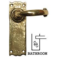 Antique Cast Brass Range Bathroom Door Handle Set 152x47mm 2451