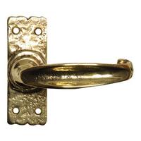Antique Cast Brass Range Latch Door Handle Set 100x38mm 2439