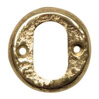 Antique Cast Brass Range Oval Profile Cylinder Cover 1402