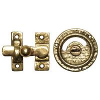 Antique Cast Brass Range Toilet Door Bolt 1150