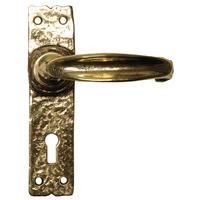 Antique Cast Brass Range Keyhole Door Handle Set 152x38mm 2439