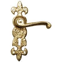 Antique Cast Brass Range Keyhole Door Handle Set 190x55mm 2450