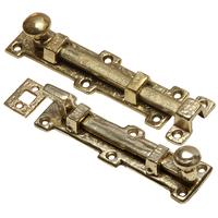 Antique Cast Brass Range Door Bolt 152x45mm 1155