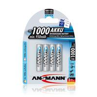 Ansmann 4 x AAA NiMh 1000mah Batteries