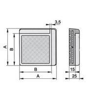 Anti-vibration pad Grey (L x W x H) 75 x 75 x 25 mm PB Fastener 121845 1 pc(s)