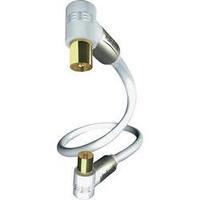 Antennas Cable [1x Belling-Lee/IEC plug 75? - 1x Belling-Lee/IEC socket 75?] 7.50 m 100 dB gold plated connectors White