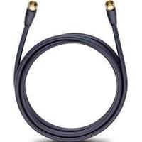 Antennas, SAT Cable [1x F plug - 1x F plug] 2 m 110 dB gold plated connectors Black Oehlbach