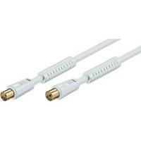 Antennas Cable [1x Belling-Lee/IEC plug 75? - 1x Belling-Lee/IEC socket 75?] 2.50 m 85 dB gold plated connectors White G