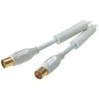 Antennas Cable [1x Belling-Lee/IEC plug 75? - 1x Belling-Lee/IEC socket 75?] 5 m 90 dB gold plated connectors, incl. fer