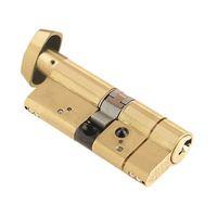 Anti-Snap Platinum Thumbturn Cylinder 35/35 (70mm) Polished Brass