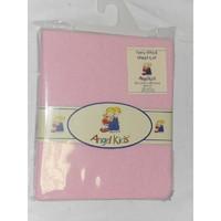 angel kids cot sheet terry fitted pink