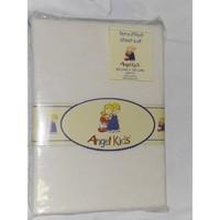 angel kids cot sheet terry fitted cream