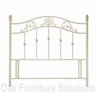 Angelica Fossilstone/Antique Gold Accent Headboard - Multiple Sizes (150cm - King Size)