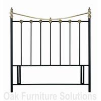 Ancona Matt Black/Antique Brass Headboard - Multiple Sizes (135cm - Double)