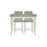 annecy bar table with 2 fabric roll back bar stools