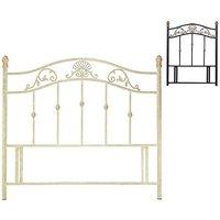 Angelica Headboard Double - Fossilstone/Antique Gold